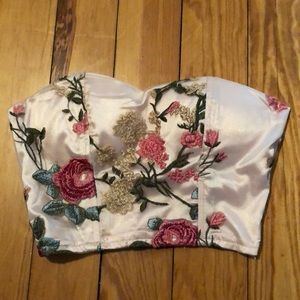 Floral Corset crop top
